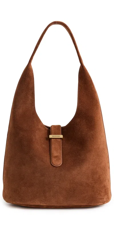 Simkhai Khai Suede Hobo Bag Sable In Brown