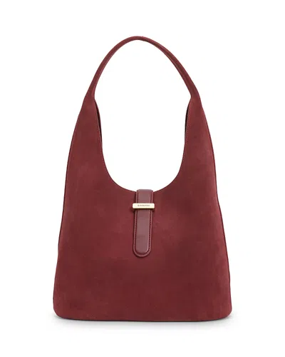Simkhai Khai Suede Top Handle Bag In Burgundy