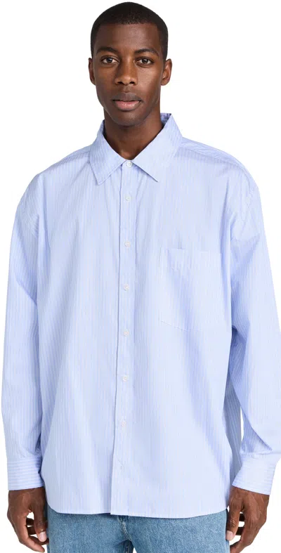 Simkhai Khailed Oversized Shirt Blue Stripe