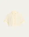 Simkhai Khloe Boucle Short-sleeve Shirt