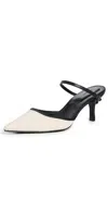 Simkhai Kieran Canvas Buckle Pumps Black Ivory In Black Ivory