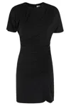 Simkhai Kiko Short Sleeve Mini Dress In Black In Black