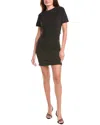 Simkhai Kiko Short Sleeve Mini Dress In Black In Black