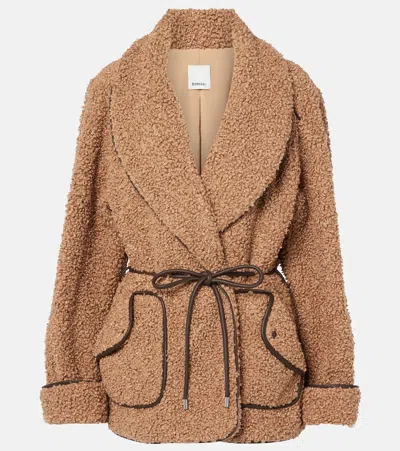 Simkhai Kimia Faux Fur Jacket In Camel 