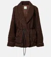 Simkhai Kimia Faux Fur Tie Waist Jacket In Brown