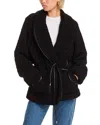 Simkhai Womens Black Kimia Tie-waist Faux-fur Jacket Xs In Black