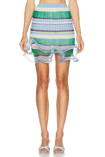 Simkhai Kimmie Plisse Mini Skirt In Multi
