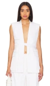 Simkhai Kirby Wrapped Wool-blend Vest In 象牙白