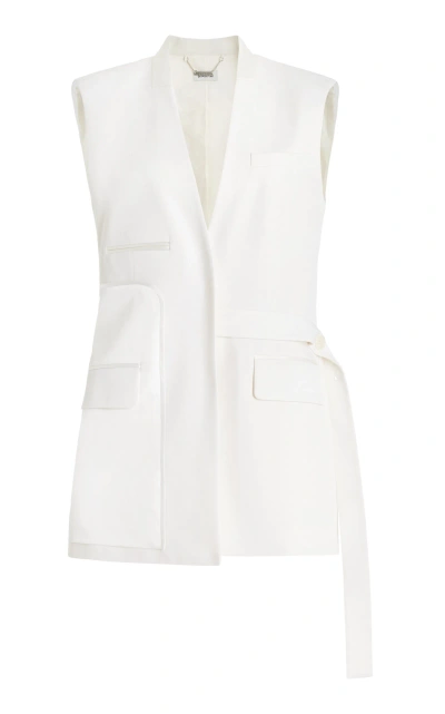Simkhai Kirby Wrapped Wool-blend Vest In Ivory