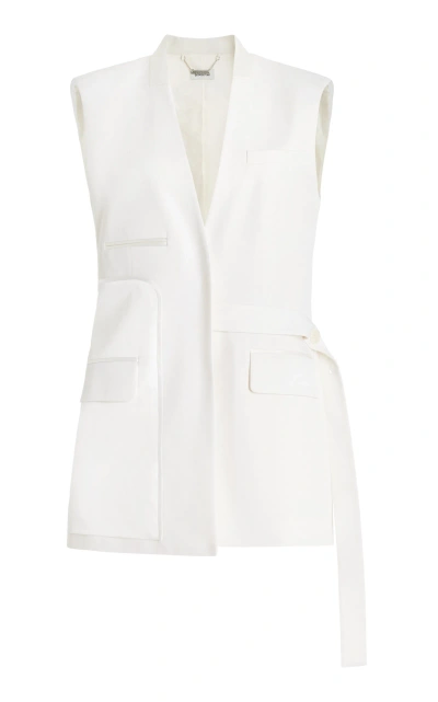 Simkhai Kirby Wrapped Wool-blend Waistcoat In Ivory