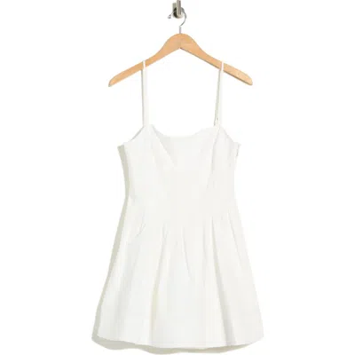 Simkhai Kitt Cotton Blend Fit & Flare Minidress In White
