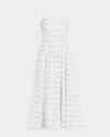 Simkhai Kittiya Check A-line Midi Dress In Blue