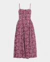 Simkhai Kittiya Embroidered Sleeveless Midi Dress In Pink