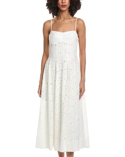 Simkhai Kittiya Eyelet Midi Dress In White