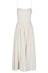 Simkhai Kittiya Broderie Anglaise Cotton Midi Dress In White