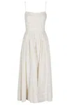 Simkhai Kittiya Broderie Anglaise Cotton Midi Dress In White
