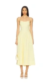 Simkhai Midi Kittiya Dress In Lemon