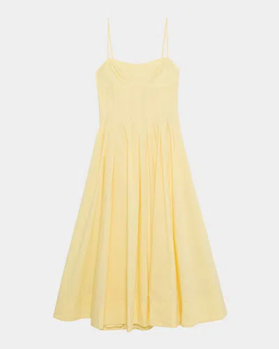Simkhai Kittiya Sleeveless A-line Midi Dress In Buttercream