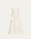 Simkhai Kittiya Sleeveless A-line Midi Dress In White