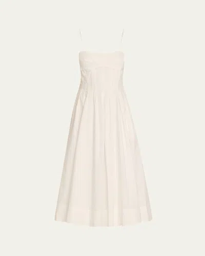Simkhai Kittiya Sleeveless A-line Midi Dress In White