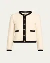 Simkhai Klaire Two-tone Wool And Cashmere-blend Cardigan In Ivory Multi