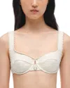 Simkhai Klara Tweed Balconette Bikini Top