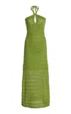 Simkhai Koah Cotton-blend Dress In Green