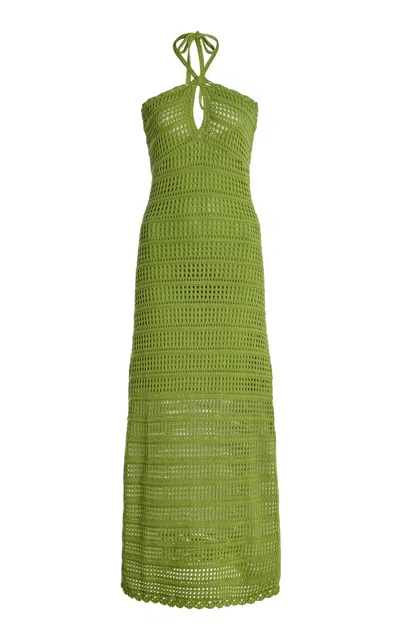 Simkhai Koah Cotton-blend Dress In Green