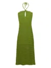 Simkhai Koah Halter-neck Crochet Midi Dress In Green