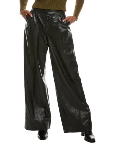 Simkhai Kobie Leather Wide Leg Pant In Black