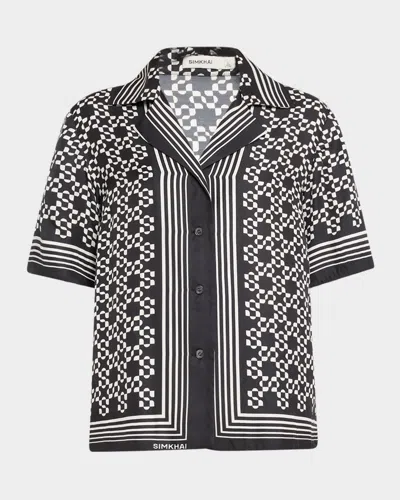 SIMKHAI KODA BUTTON-FRONT SHIRT