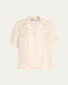 Simkhai Koda Button Down Top In Sand In Sand