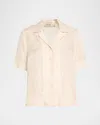 Simkhai Koda Button Down Top In Sand In Sand