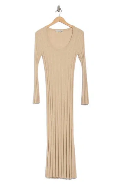 Simkhai Kogan Long Sleeve Cashmere Maxi Dress In Neutral