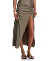 Simkhai Kora Wrap Midi Skirt In Green