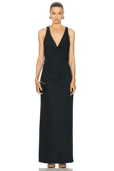 Simkhai Kosme Deep V-neck Gown In Black