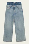 Simkhai Kove High Rise Double Waistband Jeans In Two Tone Del Mar