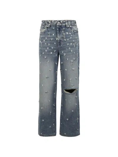 Simkhai Kydra Jeans Mit Kristallen In Blue