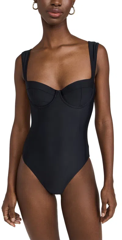 Simkhai Kyle Bustier One Piece Black