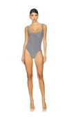Simkhai Kyle Striped Swimsuit In Midnight Stripe