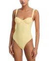 Simkhai Kyle Bustier One Piece Buttercream In Yellow