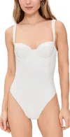 Simkhai Kyle Bustier One Piece White In White
