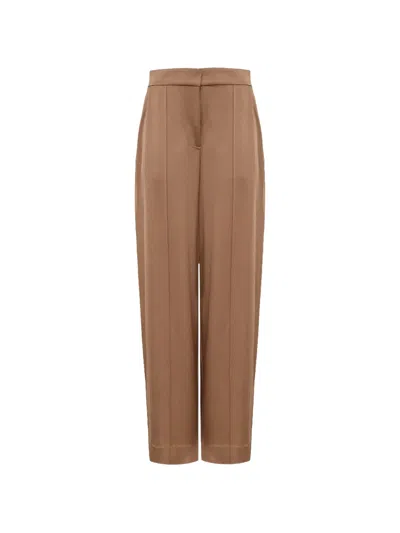 Simkhai Kyra Satin Palazzo Pants In Brown