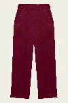 Simkhai Kyra Satin Wide Leg Pant In Oxblood In Burgundy