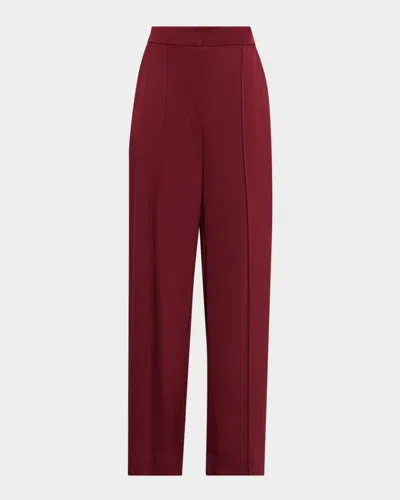 Simkhai Kyra Satin Wide-leg Pants In Red