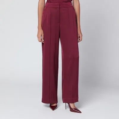 Simkhai Kyra Trousers In Blueberry Satin In Burgundy