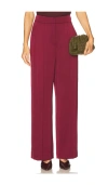 Simkhai Kyra Wide Leg Pant In Red