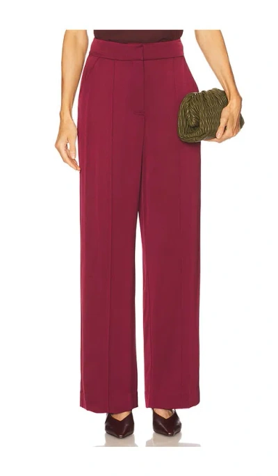 Simkhai Kyra Wide Leg Pant In Red