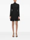 Simkhai Joy Lace Mock Neck Mini Dress In Black
