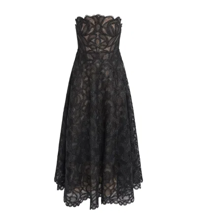 Simkhai Lace Elvina Midi Dress In Black